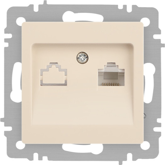 Изображение товара Розетка INTRO Accent 6-303-02 / Б0063627 (слоновая кость)