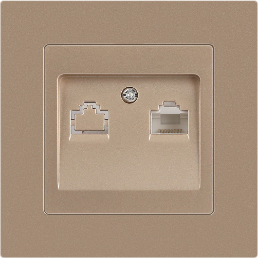 Изображение товара Розетка INTRO Accent 6-303-04 / Б0063632 (шампань)