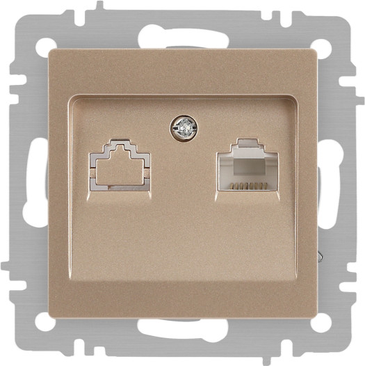 Изображение товара Розетка INTRO Accent 6-303-04 / Б0063632 (шампань)