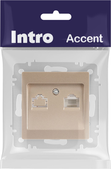 Изображение товара Розетка INTRO Accent 6-303-04 / Б0063632 (шампань)