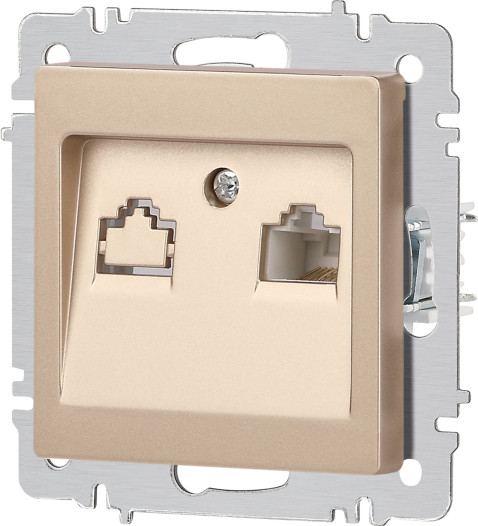 Изображение товара Розетка INTRO Accent 6-303-04 / Б0063632 (шампань)