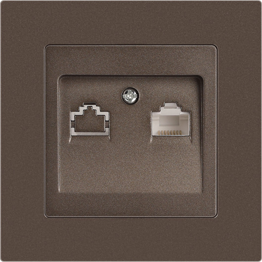 Изображение товара Розетка INTRO Accent 6-303-08 / Б0063639 (бронза)