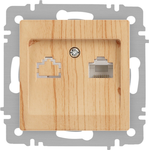 Изображение товара Розетка INTRO Accent 6-303-11 / Б0063644 (сосна)