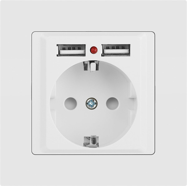 Изображение товара Розетка INTRO Accent 6-410-01М / Б0063691 (белый матовый)