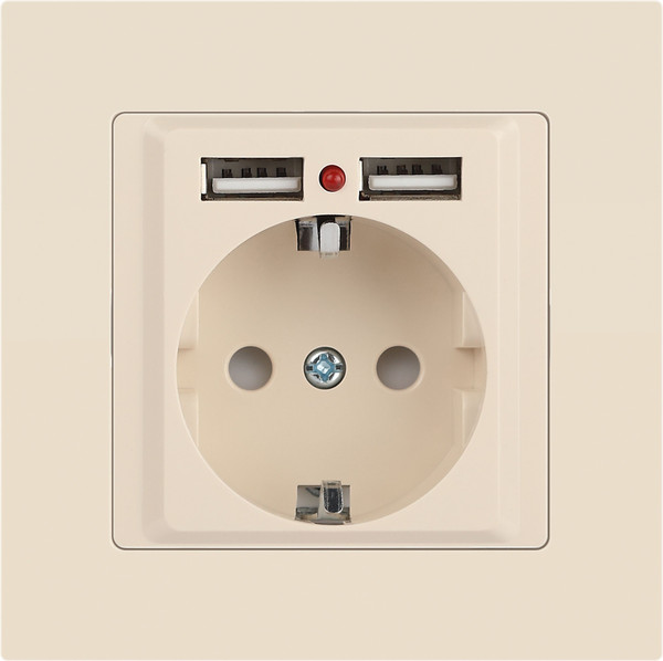 Изображение товара Розетка INTRO Accent 6-410-02 / Б0063692 (слоновая кость)