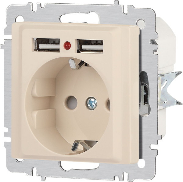 Изображение товара Розетка INTRO Accent 6-410-02 / Б0063692 (слоновая кость)