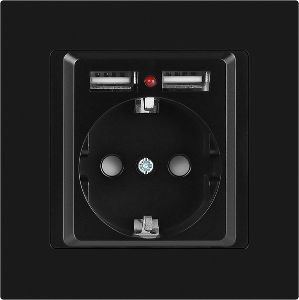 Изображение товара Розетка INTRO Accent 6-410-05 / Б0063698 (антрацит)