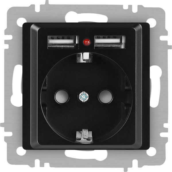 Изображение товара Розетка INTRO Accent 6-410-05 / Б0063698 (антрацит)