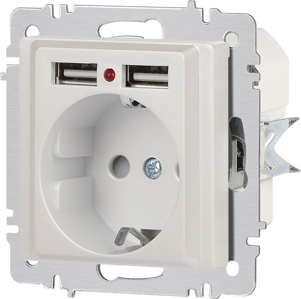 Изображение товара Розетка INTRO Accent 6-410-06 / Б0063700 (перламутр)