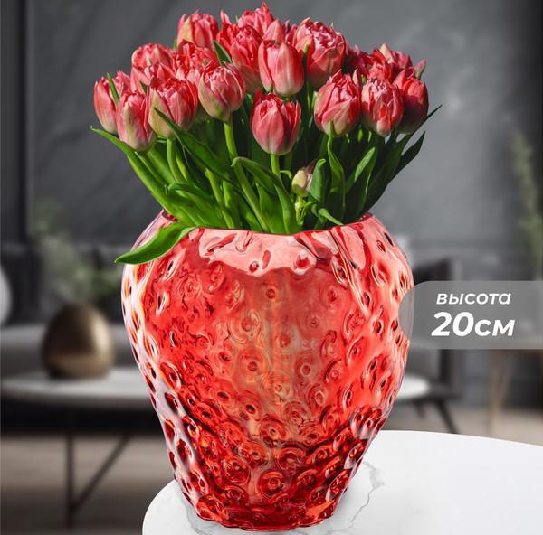 Изображение товара Ваза Elan Gallery 390236 (красный)