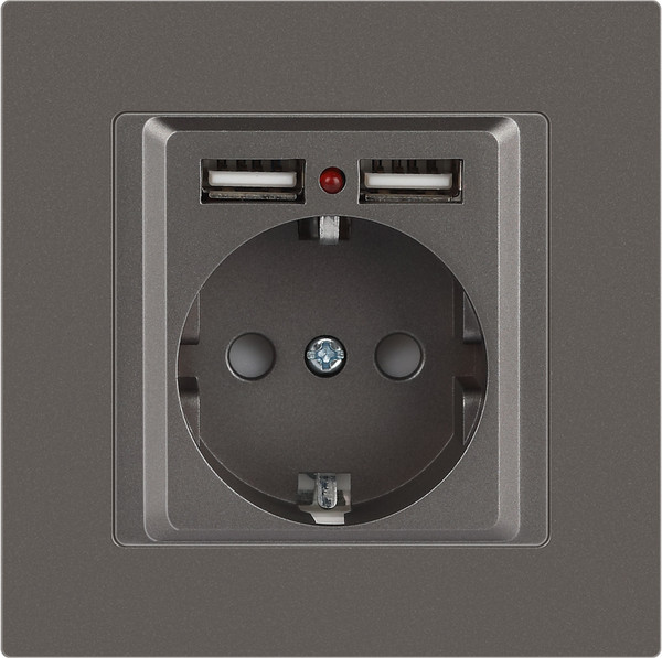 Изображение товара Розетка INTRO Accent 6-410-09 / Б0063711 (титан)