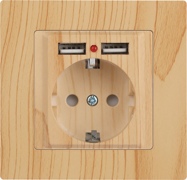 Изображение товара Розетка INTRO Accent 6-410-11 / Б0063720 (сосна)