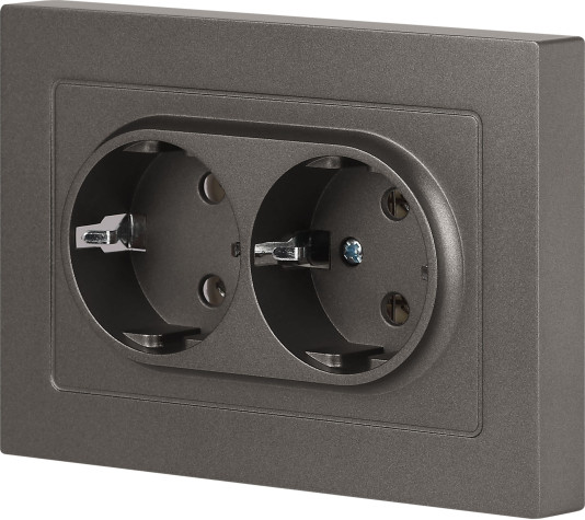 Изображение товара Розетка INTRO Accent 6-205-09 / Б0063500 (титан)