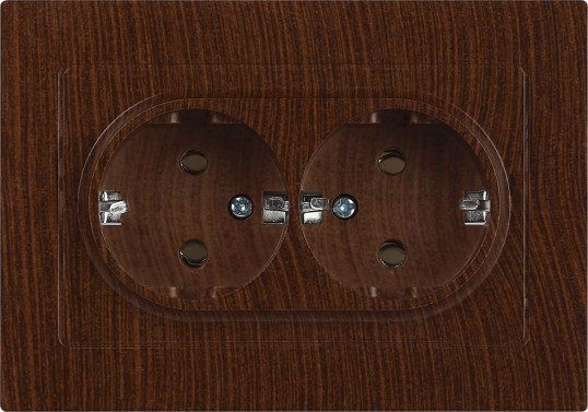 Изображение товара Розетка INTRO Accent 6-205-10 / Б0063502 (венге)