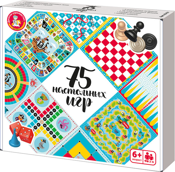 Изображение товара Набор настольных игр Десятое королевство 75 настольных игр / 05459