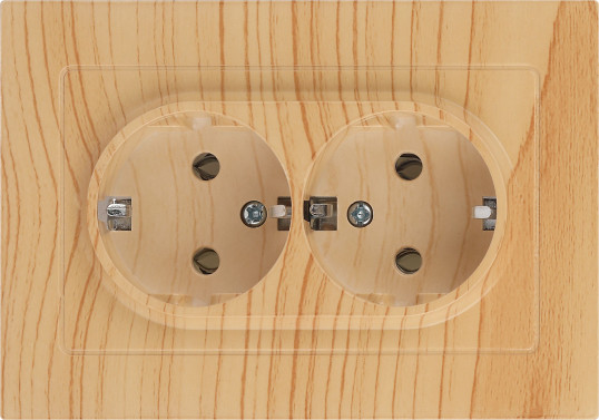 Изображение товара Розетка INTRO Accent 6-205-11 / Б0063504 (сосна)