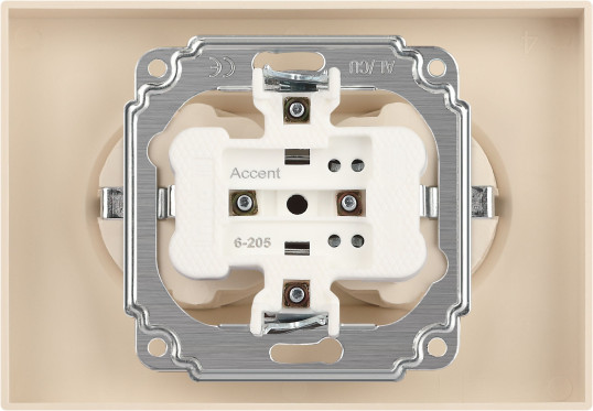 Изображение товара Розетка INTRO Accent 6-205-11 / Б0063504 (сосна)