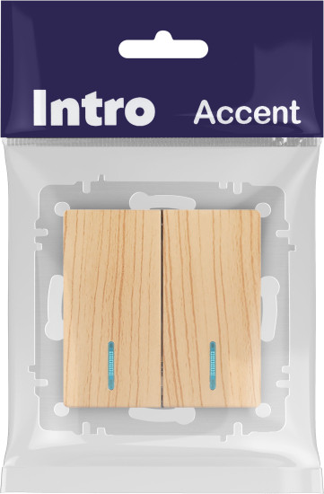 Изображение товара Выключатель INTRO Accent 6-105-11 / Б0063529 (сосна)