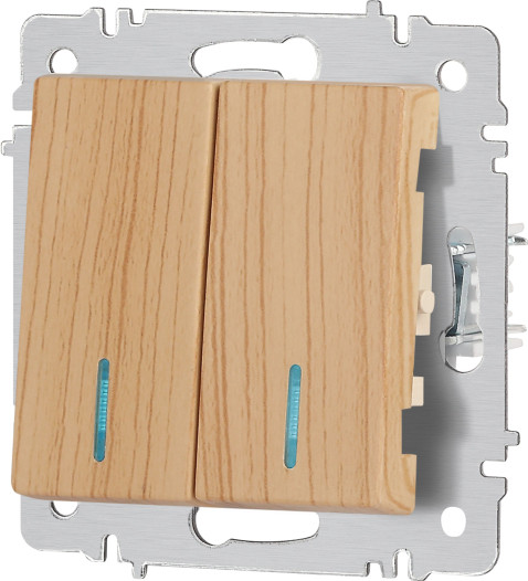 Изображение товара Выключатель INTRO Accent 6-105-11 / Б0063529 (сосна)