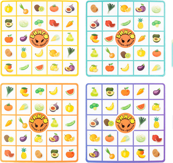 Изображение товара Настольная игра Десятое королевство Бинго. Овощи-фрукты / 05602