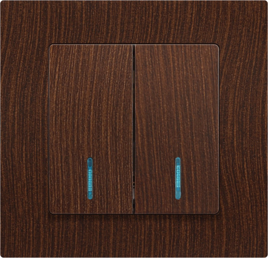 Изображение товара Выключатель INTRO Accent 6-105-10 / Б0063527 (венге)