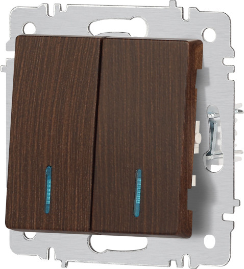 Изображение товара Выключатель INTRO Accent 6-105-10 / Б0063527 (венге)