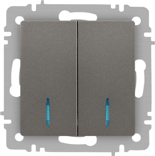 Изображение товара Выключатель INTRO Accent 6-105-09 / Б0063525 (титан)