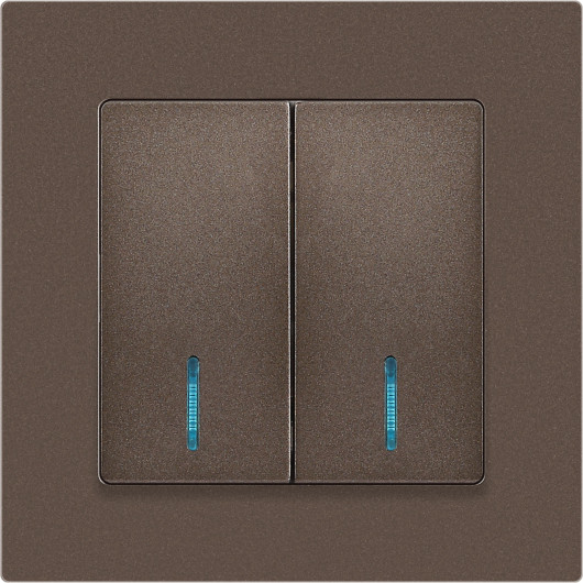 Изображение товара Выключатель INTRO Accent 6-105-08 / Б0063523 (бронза)