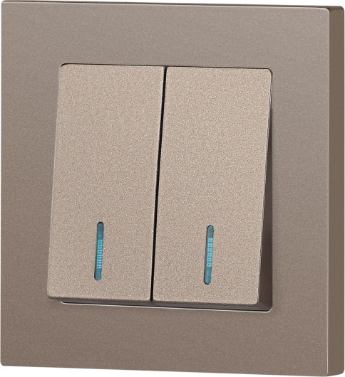 Изображение товара Выключатель INTRO Accent 6-105-08 / Б0063523 (бронза)