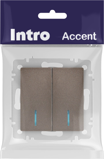 Изображение товара Выключатель INTRO Accent 6-105-08 / Б0063523 (бронза)