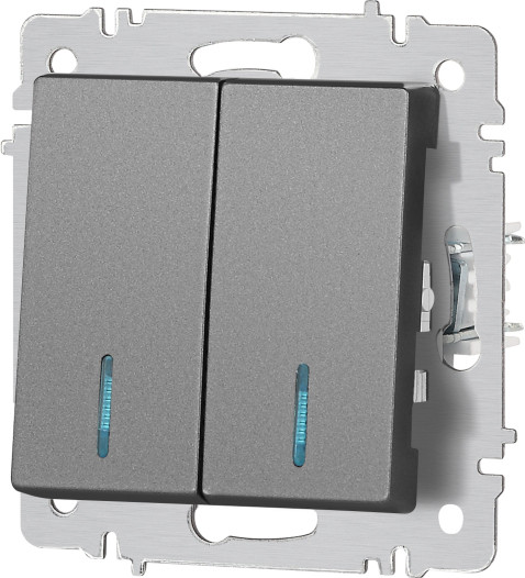 Изображение товара Выключатель INTRO Accent 6-105-07 / Б0063521 (графит)