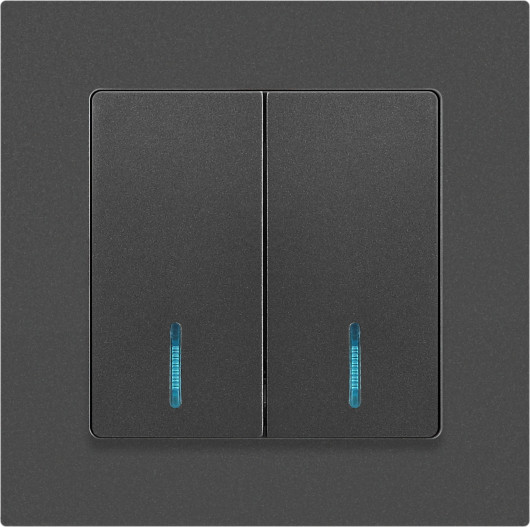 Изображение товара Выключатель INTRO Accent 6-105-07 / Б0063521 (графит)