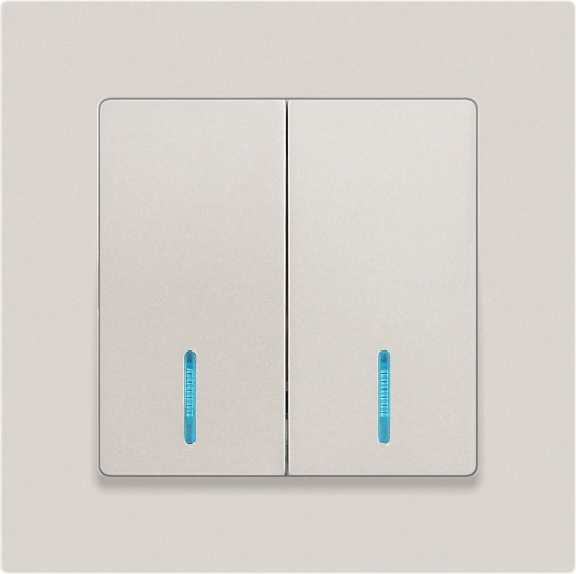 Изображение товара Выключатель INTRO Accent 6-105-06 / Б0063519 (перламутр)