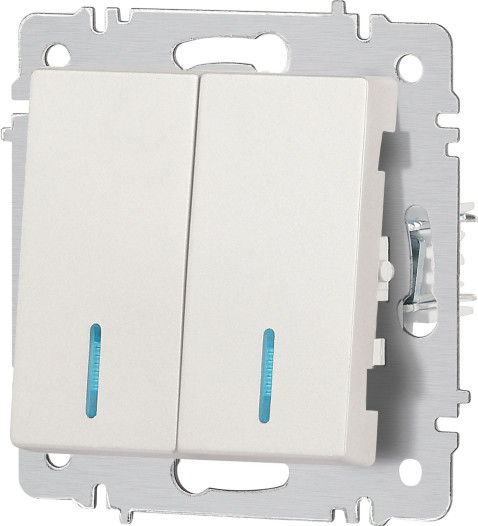 Изображение товара Выключатель INTRO Accent 6-105-06 / Б0063519 (перламутр)