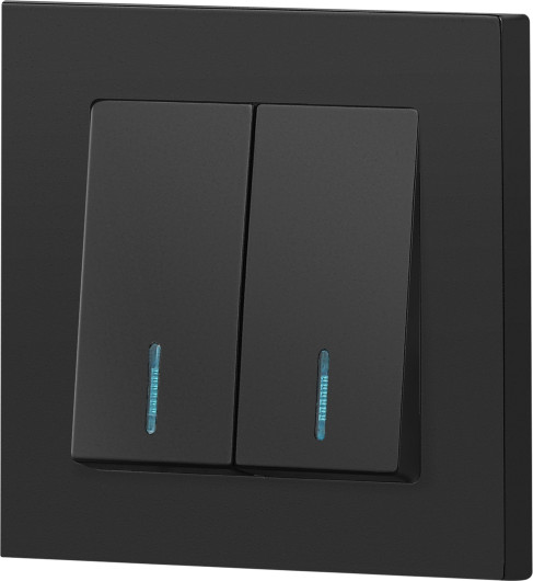 Изображение товара Выключатель INTRO Accent 6-105-05 / Б0063516 (антрацит)