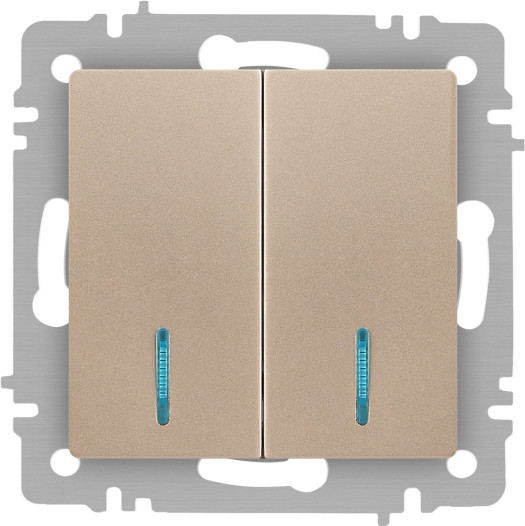 Изображение товара Выключатель INTRO Accent 6-105-04 / Б0063513 (шампань)