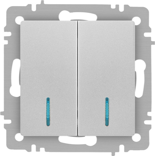 Изображение товара Выключатель INTRO Accent 6-105-03 / Б0063511 (алюминий)