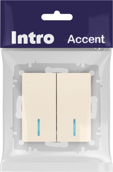 Изображение товара Выключатель INTRO Accent 6-105-02 / Б0063509 (слоновая кость)