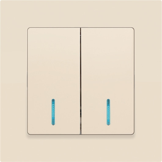 Изображение товара Выключатель INTRO Accent 6-105-02 / Б0063509 (слоновая кость)