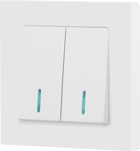 Изображение товара Выключатель INTRO Accent 6-105-01М / Б0063507 (белый матовый)