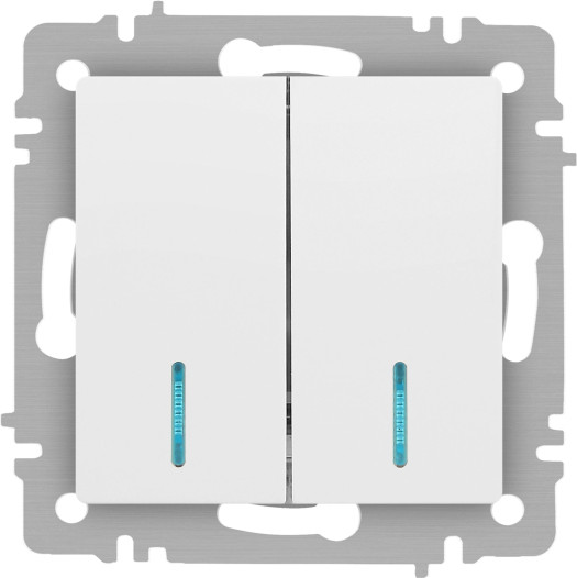 Изображение товара Выключатель INTRO Accent 6-105-01М / Б0063507 (белый матовый)