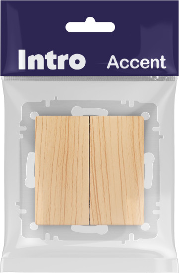 Изображение товара Выключатель INTRO Accent 6-104-11 / Б0063503 (сосна)