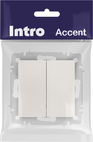 Изображение товара Выключатель INTRO Accent 6-104-06 / Б0063491 (перламутр)