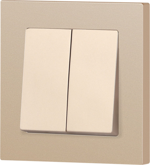 Изображение товара Выключатель INTRO Accent 6-104-04 / Б0063486 (шампань)