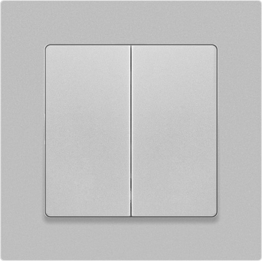 Изображение товара Выключатель INTRO Accent 6-104-03 / Б0063484 (алюминий)