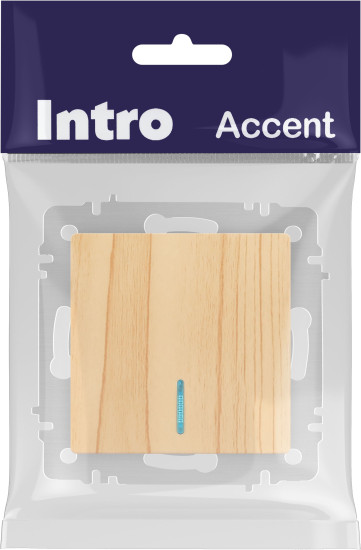 Изображение товара Выключатель INTRO Accent 6-102-11 / Б0063439 (сосна)