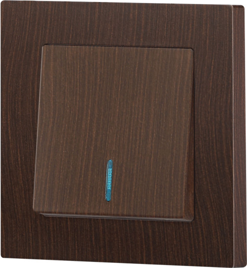 Изображение товара Выключатель INTRO Accent 6-102-10 / Б0063449 (венге)