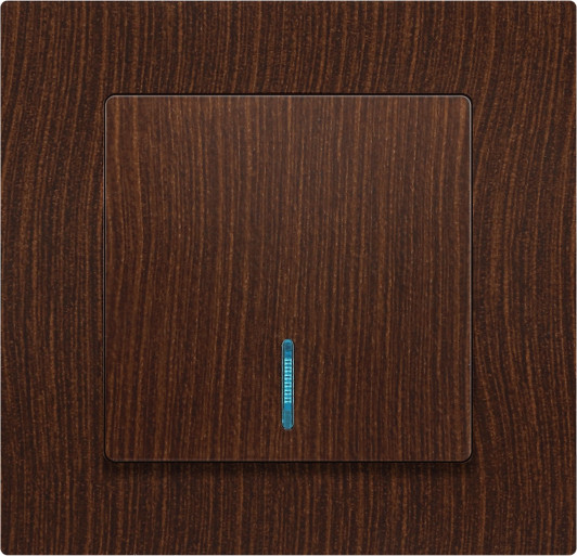 Изображение товара Выключатель INTRO Accent 6-102-10 / Б0063449 (венге)