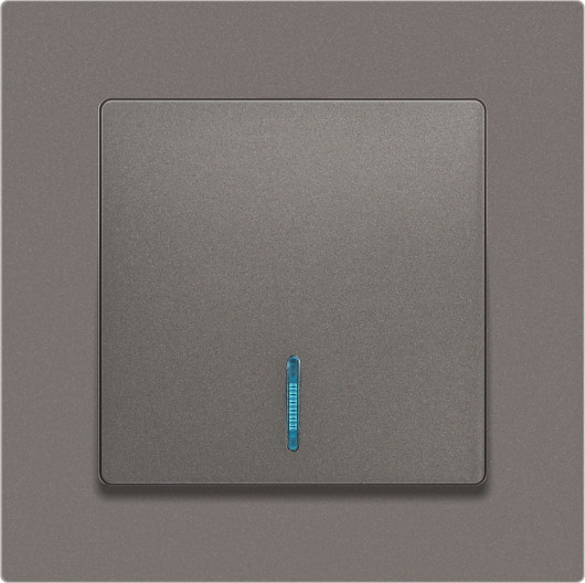 Изображение товара Выключатель INTRO Accent 6-102-09 / Б0063460 (титан)