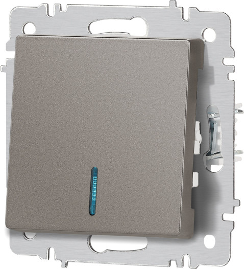 Изображение товара Выключатель INTRO Accent 6-102-09 / Б0063460 (титан)